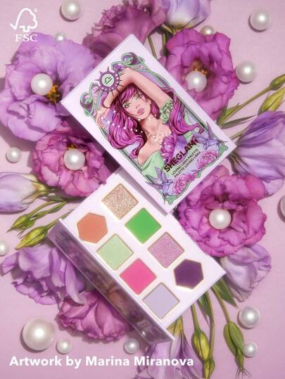 Loving Libra Palette 8-Clolor Shimmer Metallic Matte Eyeshadow Palette Rose Vert Bleu Brillant Paillettes Haute Pigment Longue Tenue Estompable Pro Eyeshadow NoëL Hiver Bleu Fard à PaupièRes Paillettes Marque Beauté Visage Maquillage CosméTique Pour Femmes Filles Parfait Pour Hiver IdéAl Pour Y2K ÉLéGant Mode Adapté Pour Anniversaire Xmas Cadeau FêTe PrêT Meilleure Couleur