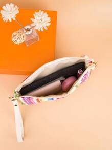 Fashionable Envelope Handbag Women's Clutch Bag Color Block Multi-Color Purse - Multicolor - View 4