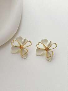 Pendientes de tachuela flor - Multicolor - Ver 2