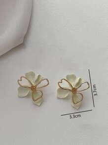 Pendientes de tachuela flor - Multicolor - Ver 4