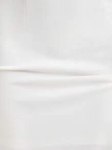 SHEIN Belle Rhinestone Trim Bustier Cami Wedding Dress - White - View 5