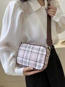 女士斜挎包小號女士旅行時尚休閒方形單肩斜挎包帶零錢包