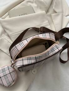 女士斜挎包小號女士旅行時尚休閒方形單肩斜挎包帶零錢包