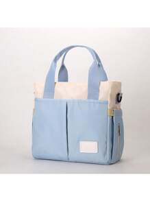 Túi đựng tã Baby Colorblock Polyester có tay cầm đôi cho ngoài trời - Nhiều màu - Xem 4