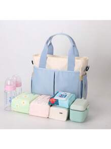 Túi đựng tã Baby Colorblock Polyester có tay cầm đôi cho ngoài trời - Nhiều màu - Xem 5