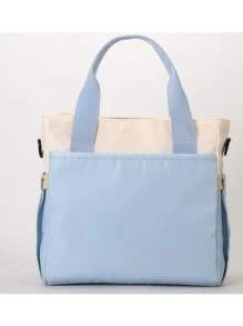 Túi đựng tã Baby Colorblock Polyester có tay cầm đôi cho ngoài trời - Nhiều màu - Xem 8