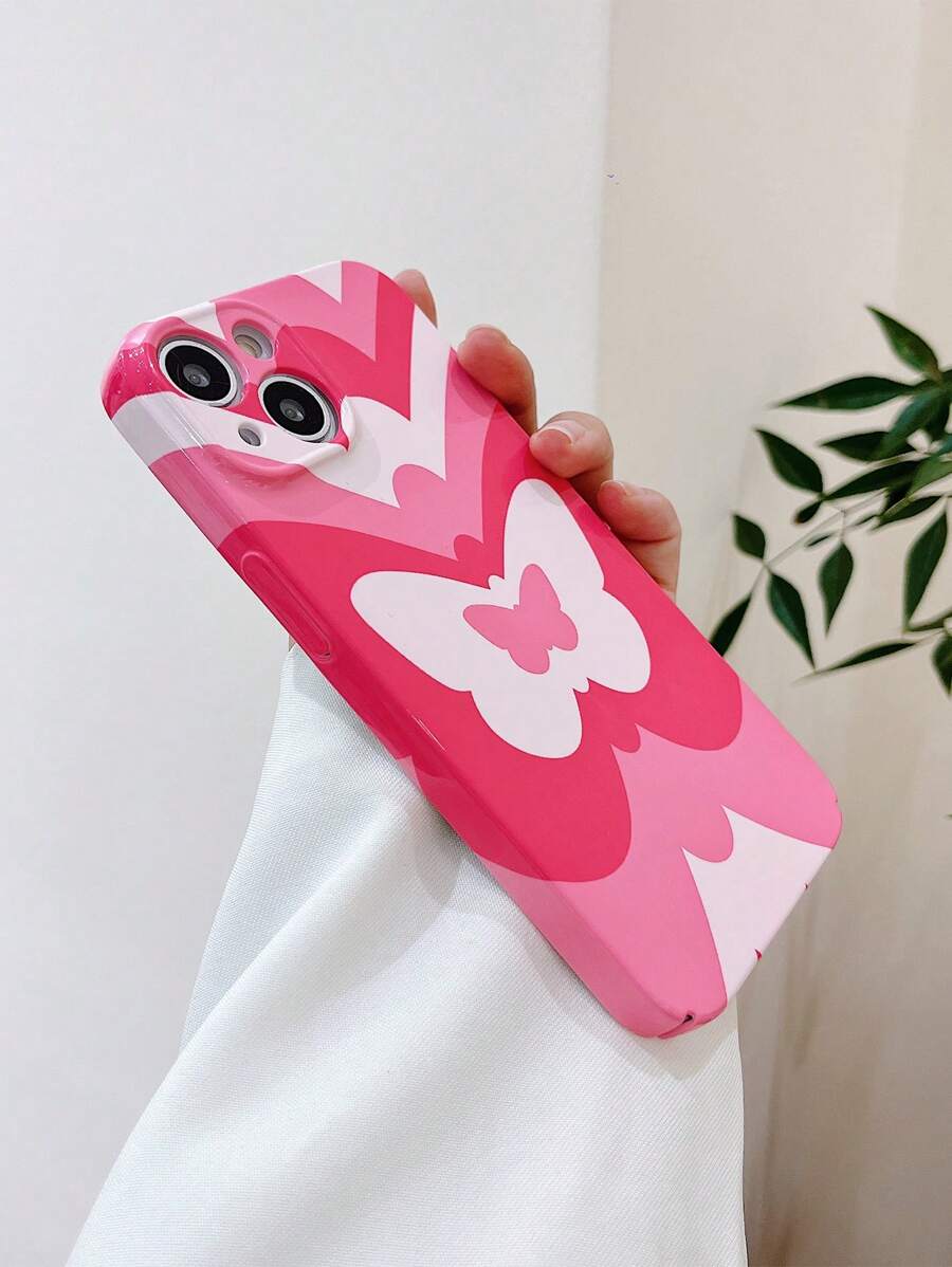 Butterfly Print Phone Case - Multicolor - View 1