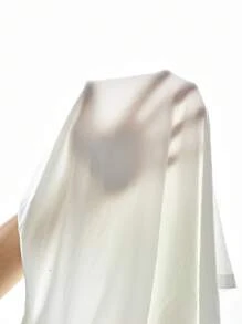 Conjunto de pijama con gráfico de caricatura, ribete de lechuga y lazo frontal