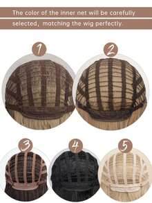 Peluca sintética corto recto con tupe - Dark Brown - Ver 3