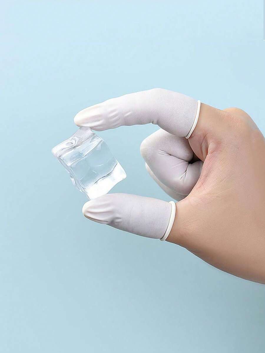 100 chiếc cũi ngón tay màu trơn, cũi ngón tay hộ gia đình màu trắng - trắng - Xem 1