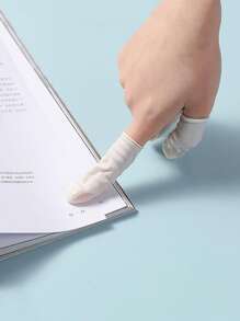 100 chiếc cũi ngón tay màu trơn, cũi ngón tay hộ gia đình màu trắng - trắng - Xem 2