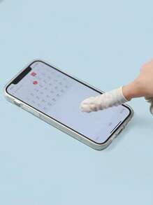 100 chiếc cũi ngón tay màu trơn, cũi ngón tay hộ gia đình màu trắng - trắng - Xem 4