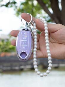 1入組車鑰匙殼兼容日產,鑰匙表袋用鏈條或絲帶連接到馬甲懷錶套 - 彩色 - 查看 2