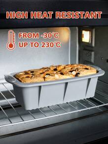 SHEIN Basic living 1pc Silicone Bread Pan, Grey Non-stick Bread Loaf Pan For Baking - Grey - View 6