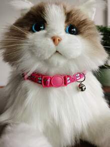 1入組魚圖案鈴鐺裝飾寵物項圈適用於狗狗和貓適用於戶外 - 粉色 - 查看 1