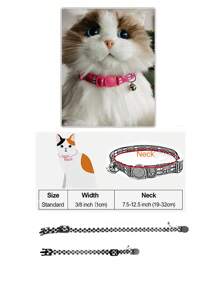 1入組魚圖案鈴鐺裝飾寵物項圈適用於狗狗和貓適用於戶外 - 粉色 - 查看 3