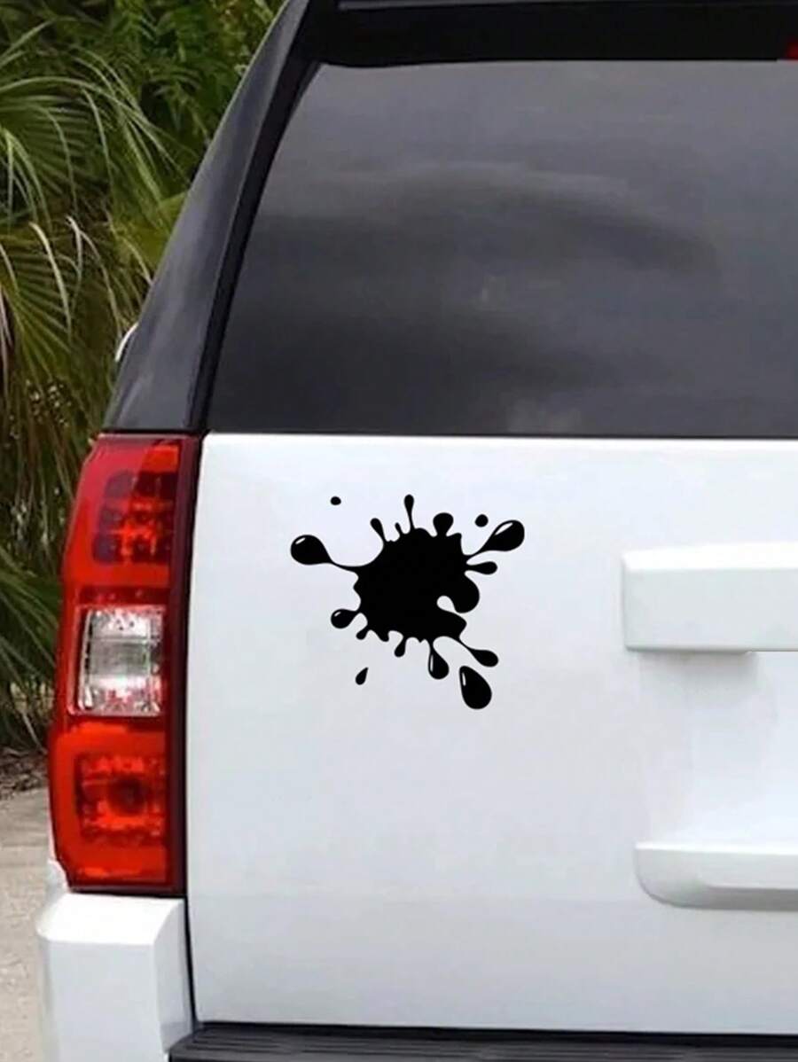 1入組弄髒圖案汽車貼紙 - 黑色 - 查看 1