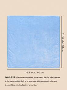 1入組嬰兒法蘭絨包巾,適用於家居或旅行,四季皆宜 - 藍色 - 查看 3