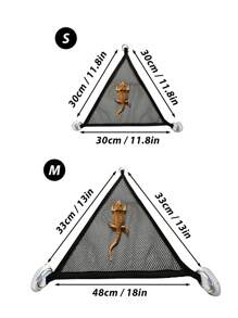 2 piezas Hamaca ventosa lagartija para reptil para de dormir - Negro - Ver 3