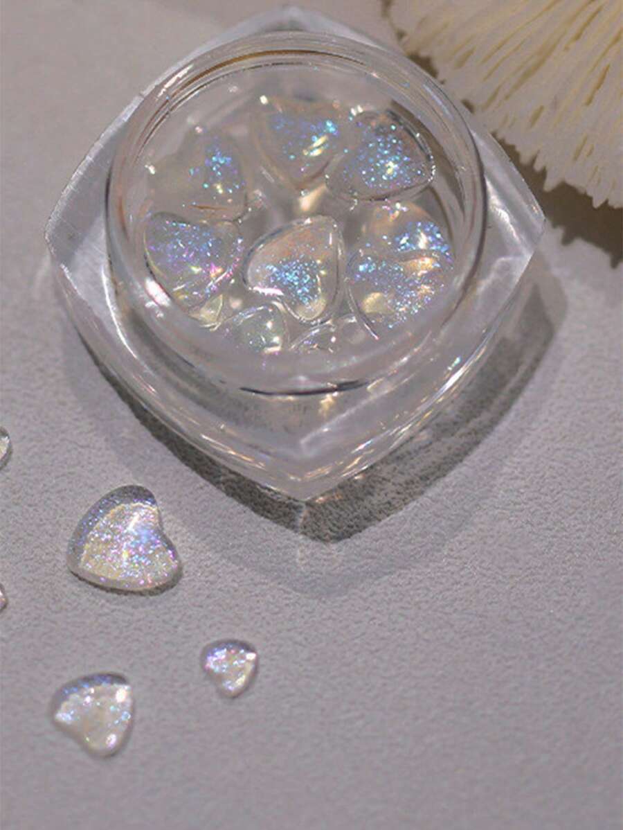 Một Hộp Ngẫu nhiên Kích thước Hình vẽ trái tâm Nghệ thuật làm Móng Đồ trang trí DIY Quân nhu Đối với Nhấn Móng tay - Màu xanh nhạt - Xem 1