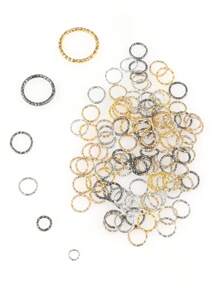 1pc Jewelry Findings Flower Embellished Jump Ring/Single Loop Connector For Keychain - Multicolor - View 1