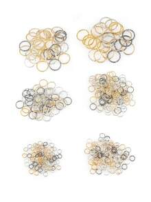 1pc Jewelry Findings Flower Embellished Jump Ring/Single Loop Connector For Keychain - Multicolor - View 2