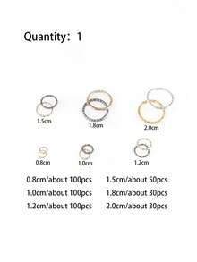 1pc Jewelry Findings Flower Embellished Jump Ring/Single Loop Connector For Keychain - Multicolor - View 4