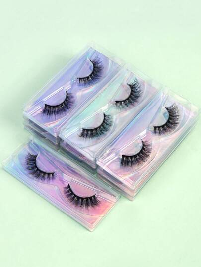  MAGEFY 10 对自然浓密假睫毛，蓬松纤细，适合日常使用，漫画睫毛，旅行必备，假睫毛，睫毛，假睫毛