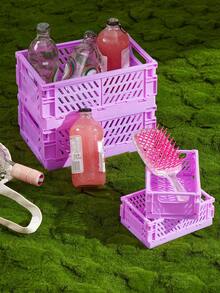 Cesta Plegable de Almacenaje SHEIN BASIC LIVING - Morado - Ver 3