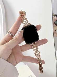 1 件男女通用水钻 表带，兼容 38/40/41/42/44/45/46/49 毫米，适用于 Ultra/SE/Series 10/9/8/7/6/5/4/3/2/1 - 玫瑰金 - 查看 1