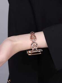 1 件男女通用水钻 表带，兼容 38/40/41/42/44/45/46/49 毫米，适用于 Ultra/SE/Series 10/9/8/7/6/5/4/3/2/1 - 玫瑰金 - 查看 2