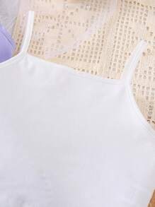 SHEIN Áo khoác & áo khoác vest & váy xếp li Tween Girl - Màu tím - Xem 5