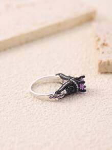 Cubic Zirconia Decor Ring - Multicolor - View 5
