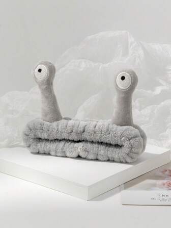 1pc Cartoon Eye Decor Bath Headband, Cute Polyester Facial Makeup Headband For Bathroom Christmas For Holiday Gift Giving Home Bathroom Decor Summer