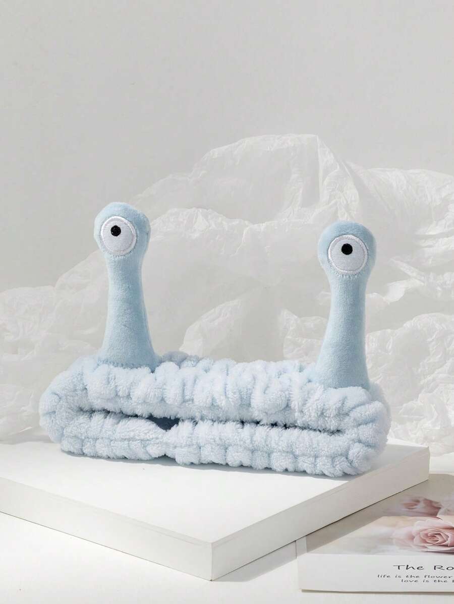 1 件卡通眼部装饰沐浴头带，可爱涤纶面部化妆头带，适用于浴室圣诞节节日礼物赠送家居浴室装饰夏季 - 淺藍色 - 查看 1