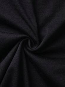 INAWLY 字母圖案T恤 - 黑色 - 查看 5