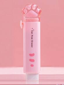 1入組貓爪圖案推拉式橡皮擦可愛易用橡皮擦適合學生、辦公室 - 彩色 - 查看 3