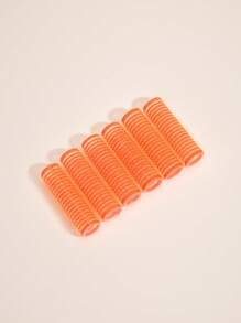 Rulos 6 piezas Rizador de pelo sin calor Kit para mujeres & Chicas - Naranja - Ver 1