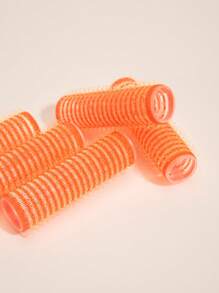 Rulos 6 piezas Rizador de pelo sin calor Kit para mujeres & Chicas - Naranja - Ver 3