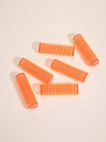 Rulos 6 piezas Rizador de pelo sin calor Kit para mujeres & Chicas - Naranja - Ver 4