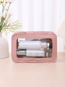 Estuche transparente para maquillaje, organizador de maquillaje y almacenamiento de cosméticos - Multicolor - Ver 3