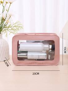 Estuche transparente para maquillaje, organizador de maquillaje y almacenamiento de cosméticos - Multicolor - Ver 4