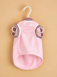 1pc Pet Jersey Number Vest, Lightweight Summer Anti-Shedding Clothes For Small Dogs Like Schnauzer, Cats - Pink - View 4