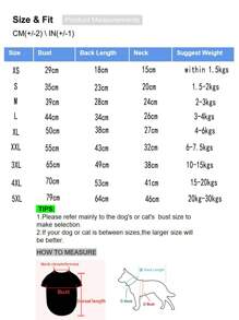 1PC Letter Graphic Pet Tank Cho Chó Và Mèo Cho Mùa Hè - Hồng - Xem 5