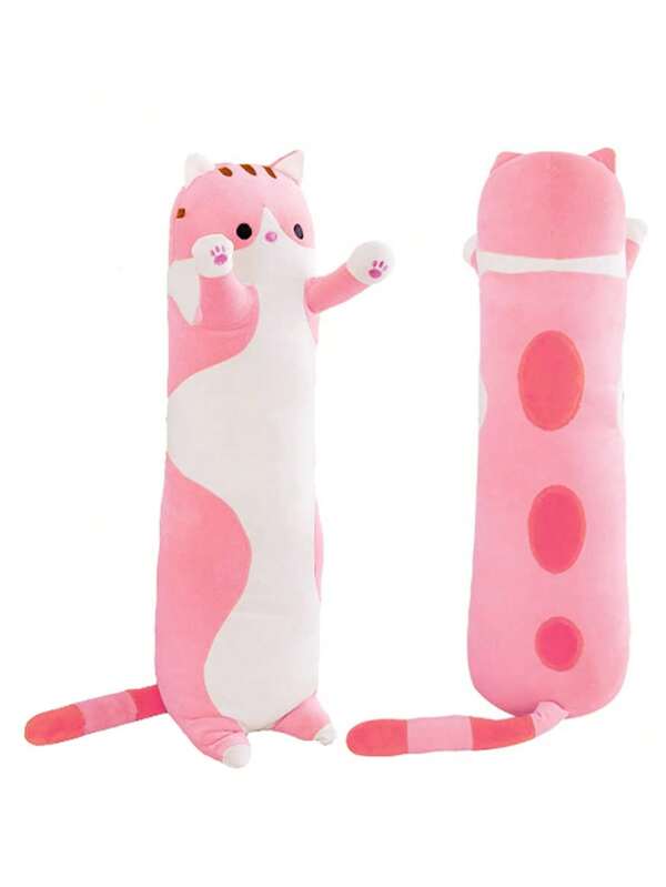 Molutian وسادة نوم شبيهة بالقطة الناعمة والطويلة بمقاسين مختلفين، وسادة زينة منزلية وهدية، زينة أطفال، دمية وسادة قهقهة