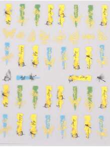 1sheet Butterfly Pattern Nail Art Sticker - Multicolor - View 3
