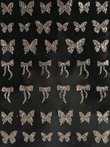 1sheet Bow Pattern Nail Art Sticker Nail Stickers DIY - Burnt Orange - View 2