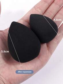 12支专业化妆刷套装+3支中号水滴形化妆工具，柔软纤维材质，方便携带，包含粉底刷、眼影刷、眉刷，旅行化妆刷套装，化妆刷套装，化妆刷组合，化妆刷套装，全套化妆工具，化妆刷套装，全套化妆工具，化妆刷套装，化妆礼盒套装 - 黑色 - 查看 3