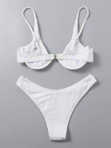 Swim Mod Bañador bikini con aro unicolor - Blanco - Ver 7