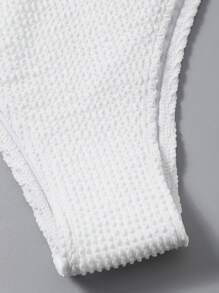 Swim Mod Bañador bikini con aro unicolor - Blanco - Ver 10
